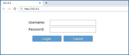 10.1.0.1 default username password