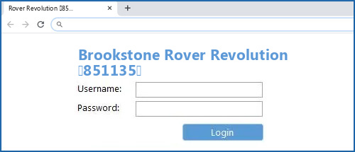 Brookstone Rover Revolution (851135) router default login