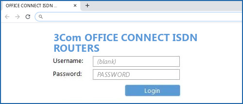 3Com OFFICE CONNECT ISDN ROUTERS router default login