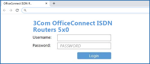 3Com OfficeConnect ISDN Routers 5x0 router default login