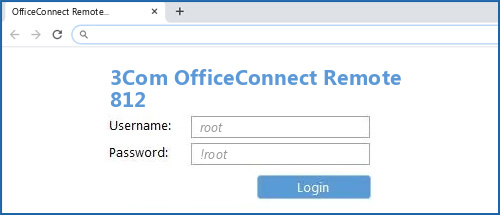 3Com OfficeConnect Remote 812 router default login