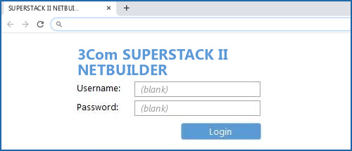 3Com SUPERSTACK II NETBUILDER router default login