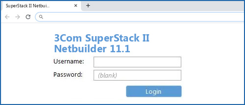 3Com SuperStack II Netbuilder 11.1 router default login