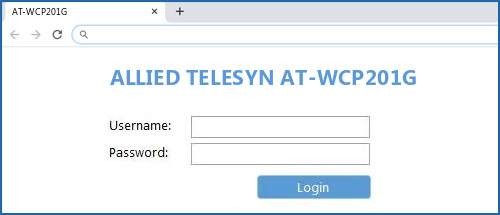 ALLIED TELESYN AT-WCP201G router default login