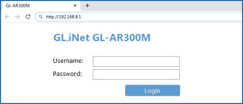 GL.iNet GL-AR300M router default login