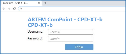 ARTEM ComPoint - CPD-XT-b CPD-XT-b router default login