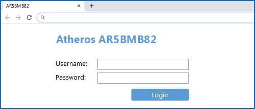 Atheros AR5BMB82 router default login