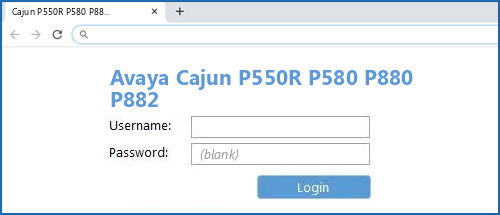 Avaya Cajun P550R P580 P880 P882 router default login