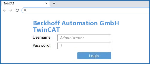 Beckhoff Automation GmbH TwinCAT router default login