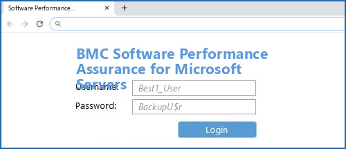 BMC Software Performance Assurance for Microsoft Servers router default login