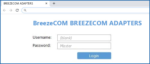 BreezeCOM BREEZECOM ADAPTERS router default login