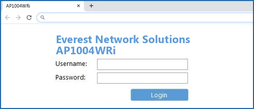 Everest Network Solutions AP1004WRi router default login