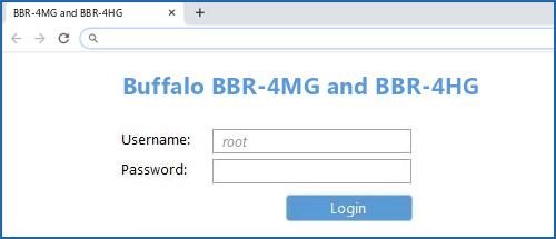 Buffalo BBR-4MG and BBR-4HG router default login