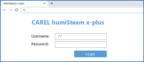 CAREL humiSteam x-plus router default login