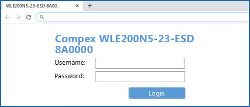 Compex WLE200N5-23-ESD 8A0000 router default login