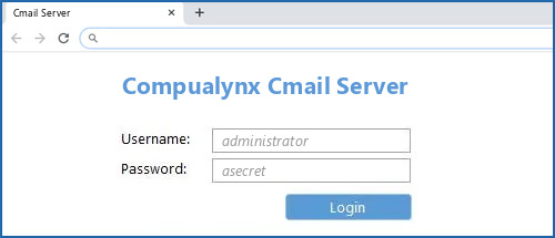 Compualynx Cmail Server router default login