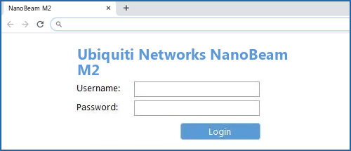Ubiquiti Networks NanoBeam M2 router default login