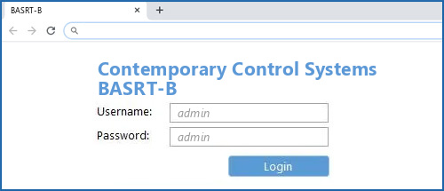 Contemporary Control Systems BASRT-B router default login