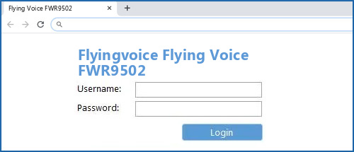 Flyingvoice Flying Voice FWR9502 router default login