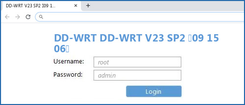 DD-WRT DD-WRT V23 SP2 (09 15 06) router default login