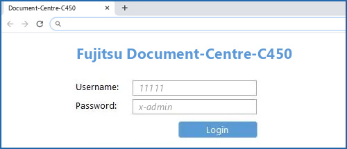 Fujitsu Document-Centre-C450 router default login