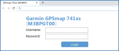 Garmin GPSmap 741xs (M3BPGT00) router default login