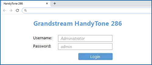 Grandstream HandyTone 286 router default login