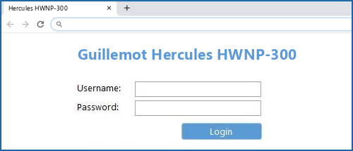 Guillemot Hercules HWNP-300 router default login