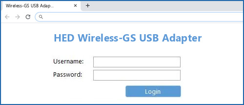 HED Wireless-GS USB Adapter router default login