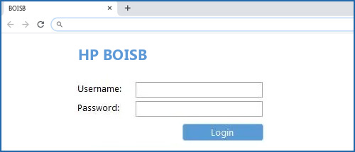 HP BOISB router default login