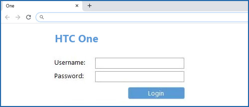 HTC One router default login