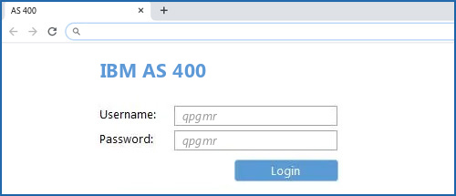 IBM AS 400 router default login