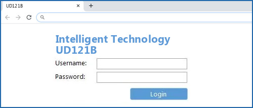 Intelligent Technology UD121B router default login