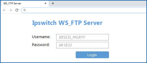 Ipswitch WS_FTP Server router default login