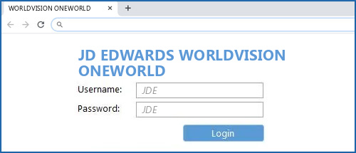 JD EDWARDS WORLDVISION ONEWORLD router default login