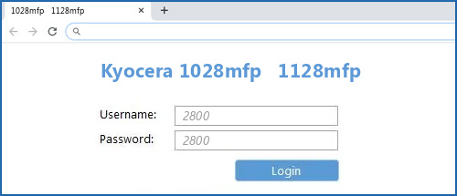 Kyocera 1028mfp 1128mfp router default login