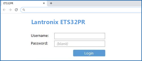 Lantronix ETS32PR router default login