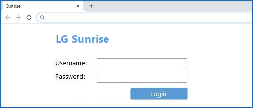 LG Sunrise router default login