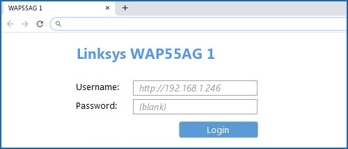 Linksys WAP55AG 1 router default login