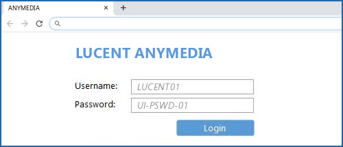 LUCENT ANYMEDIA router default login