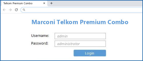 Marconi Telkom Premium Combo router default login