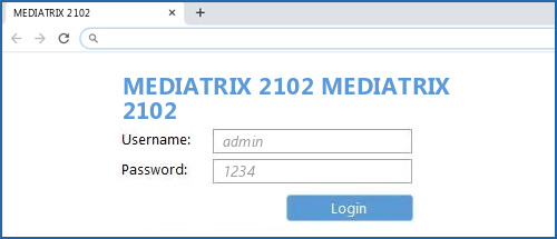 MEDIATRIX 2102 MEDIATRIX 2102 - Default login IP, default username ...