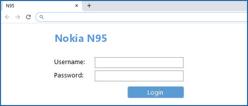 Nokia N95 router default login