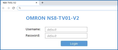 OMRON NS8-TV01-V2 router default login