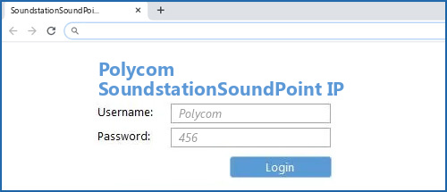 Polycom SoundstationSoundPoint IP router default login