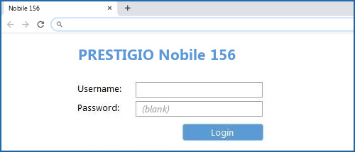 PRESTIGIO Nobile 156 router default login