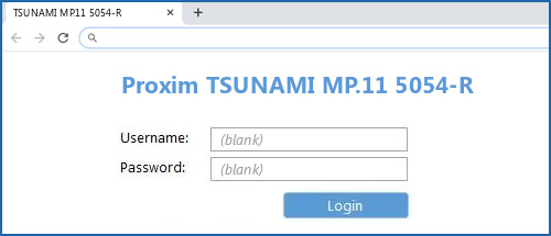 Proxim TSUNAMI MP.11 5054-R router default login