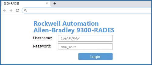 Rockwell Automation Allen-Bradley 9300-RADES router default login