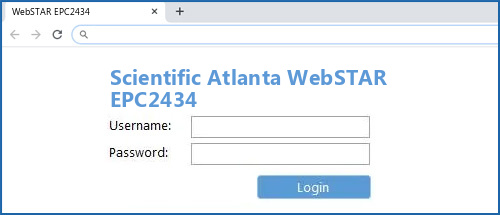 Scientific Atlanta WebSTAR EPC2434 router default login