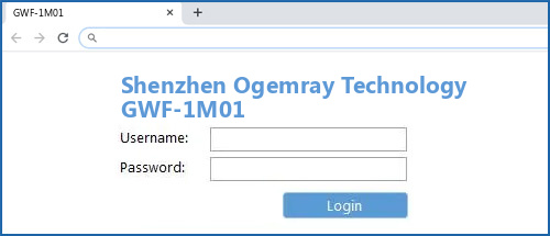 Shenzhen Ogemray Technology GWF-1M01 router default login